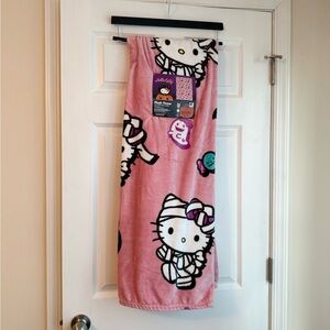 Hello Kitty Sanrio Pink Halloween Mummy Throw Blanket
